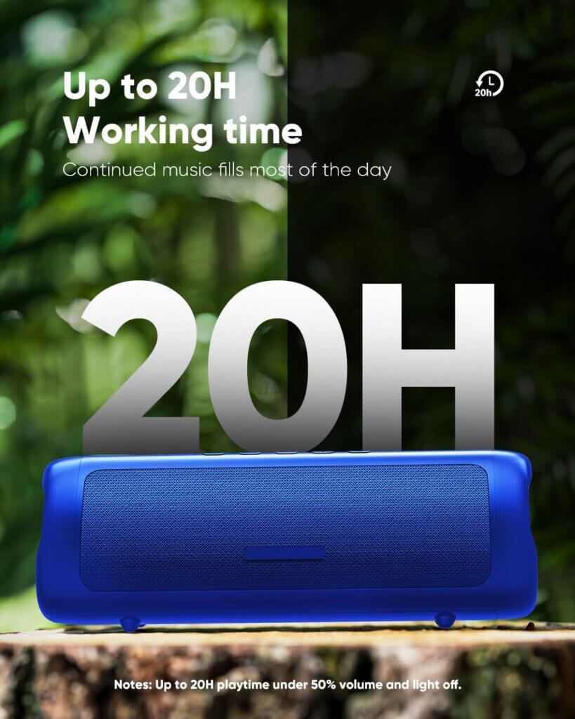 Bluetooth Speaker with HD Sound, Portable Wireless & IPX5 Waterproof