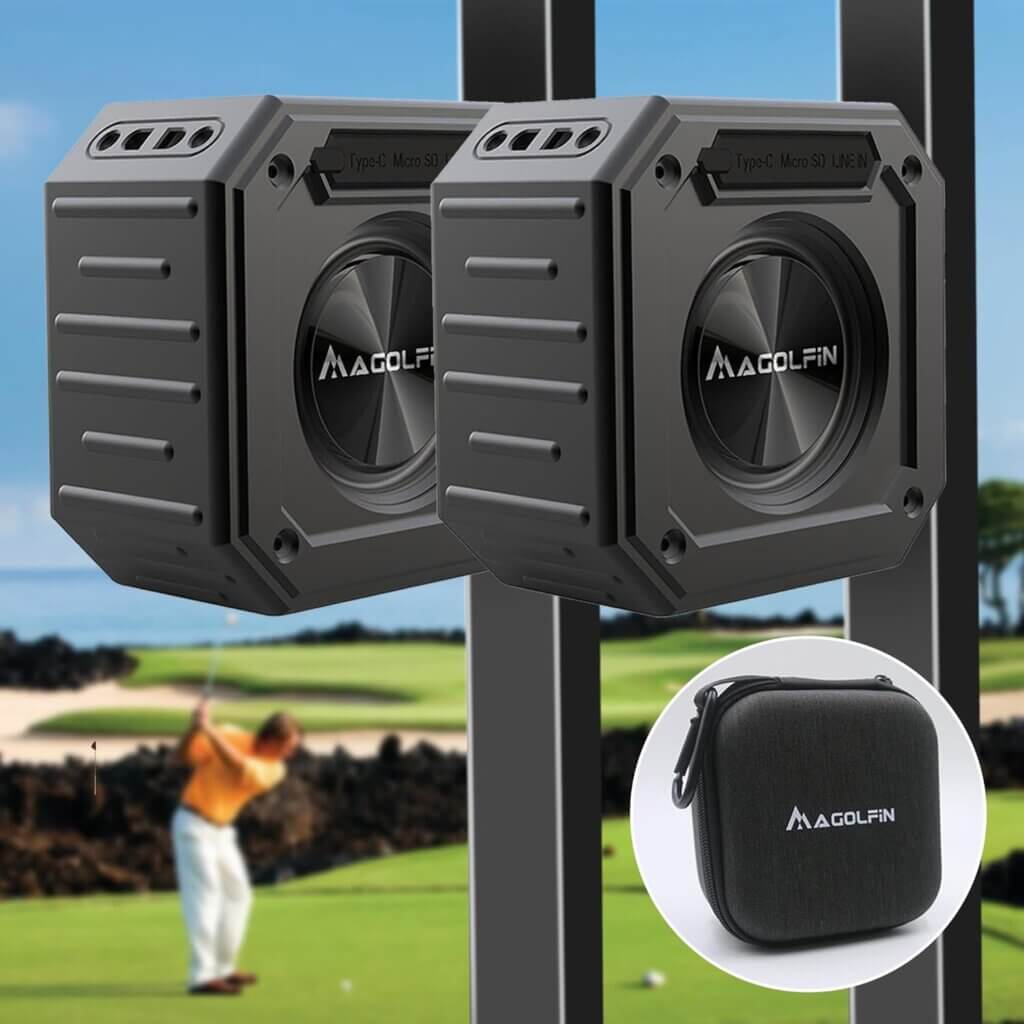 MAGOLFIN Golf Cart Speaker with Storage Case