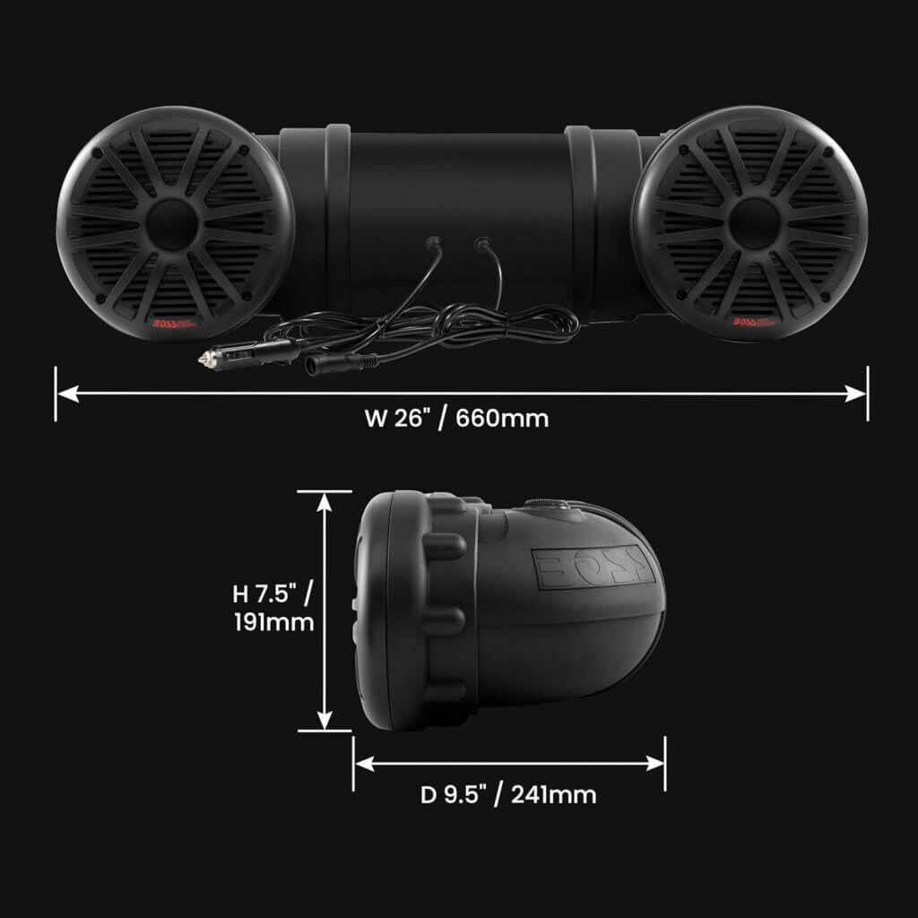 BOSS Audio Systems ATV25B ATV UTV Sound System