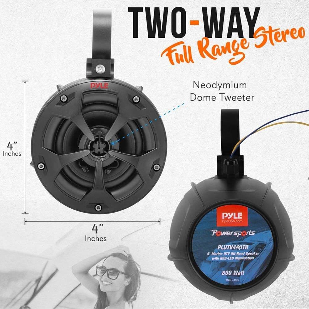Pyle PLUTV45BTR 2 Channels Marine Bluetooth