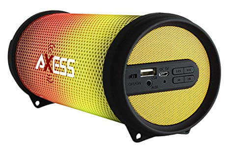 AXESS SPBL1043 Mini Portable Bluetooth Speaker with Lights