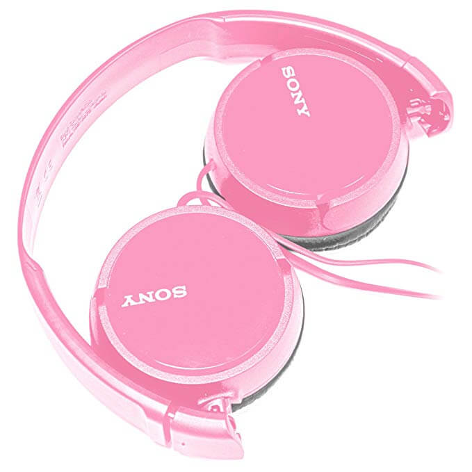 SONY Over Ear Stereo Portable Foldable Pink Headset for Apple iPhone