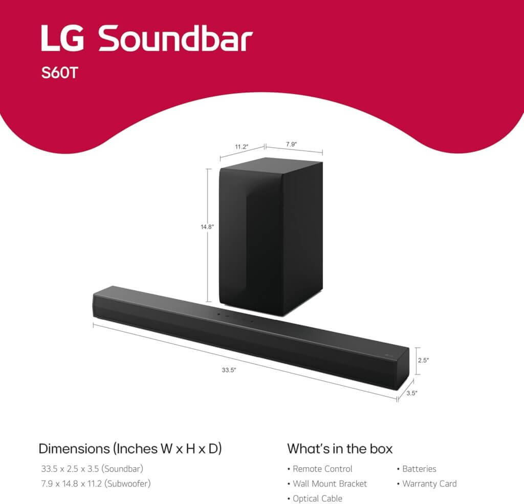 Sound Bar with Subwoofer