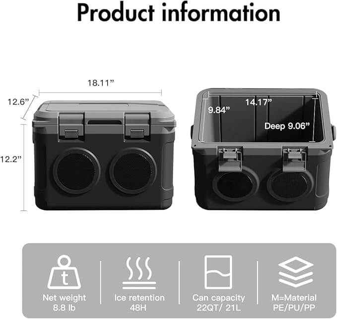 Cooler with speaker