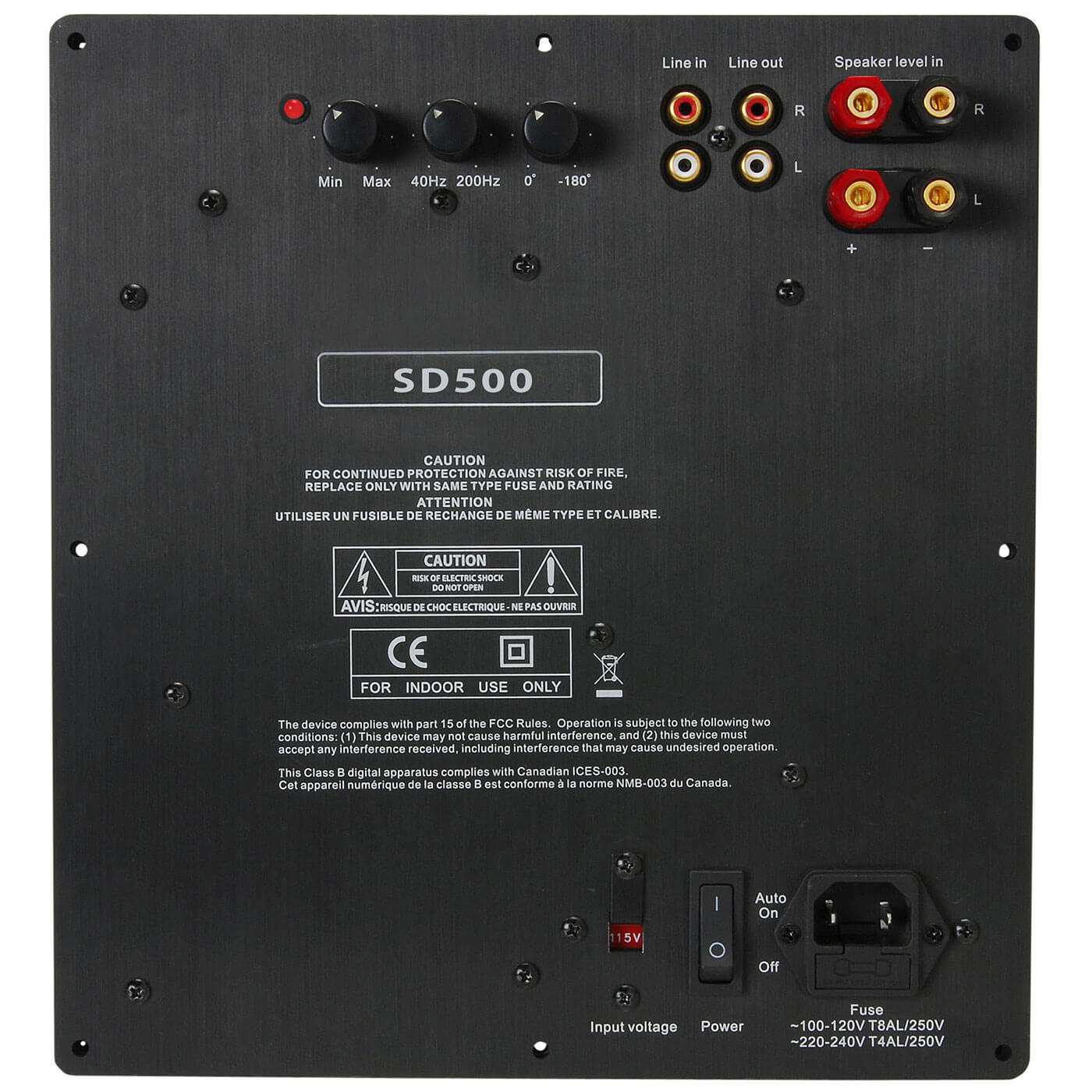 Yung SD500 500W Class D Subwoofer Plate Amplifier