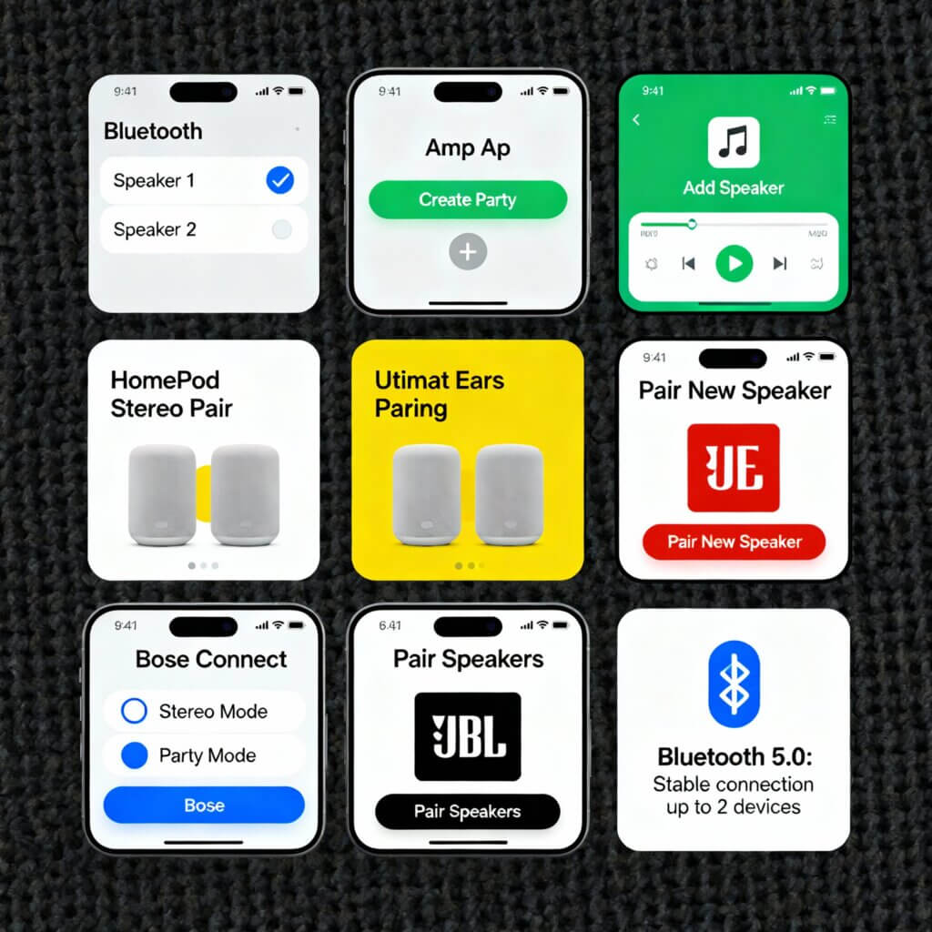 connect iphone to 2 speakers